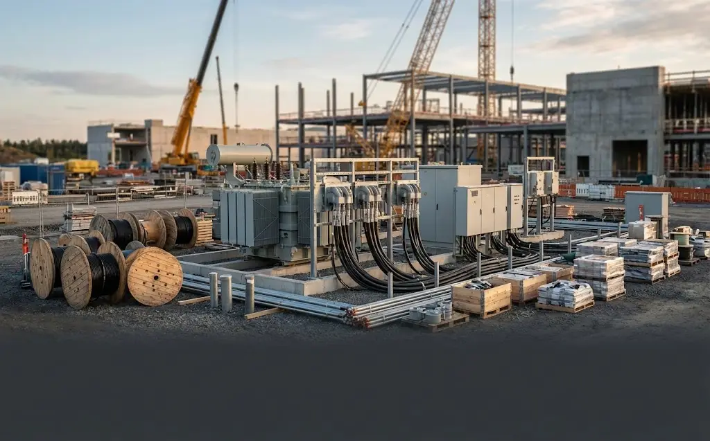 EPC contractor project site for electrical infrastructure